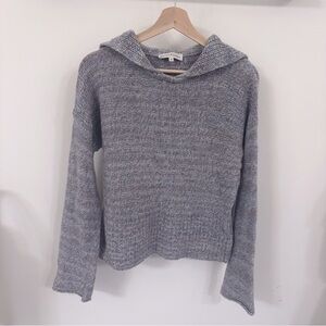 NWT 100% Cashmere White + Warren Luxe Ribbed Collar Pullover Cardigan M